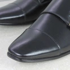 PRIVO By Inc5 DOUBLE FORMAL PU MONK SHOES-BLACK MEN