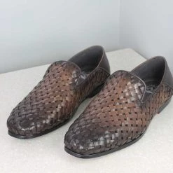 ATESBER By Inc5 MEN INTERLACE SHOES-BROWN