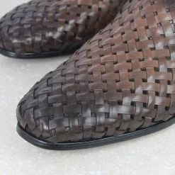 ATESBER By Inc5 MEN INTERLACE SHOES-BROWN