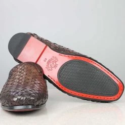 ATESBER By Inc5 MEN INTERLACE SHOES-BROWN