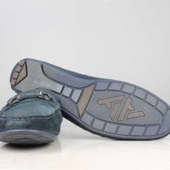 ATESBER By Inc5 MEN TRIM DRIVING SHOES - NAVY