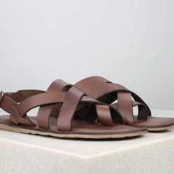 PRIVO By Inc5 CROSSED TOE POST SANDAL-BROWN MEN