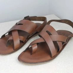 PRIVO By Inc5 CROSSED TOE POST SANDAL-BROWN MEN