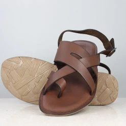 PRIVO By Inc5 CROSSED TOE POST SANDAL-BROWN MEN