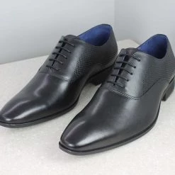 PRIVO By Inc5 MEN PRINTED OXFORD LACE-UP-BLACK