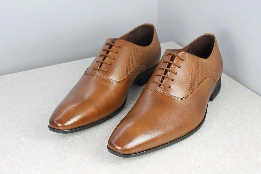 PRIVO By Inc5 PRINTED OXFORD LACE-UP-TAN MEN 5 PRIVO By Inc5 PRINTED OXFORD LACE-UP-TAN MEN