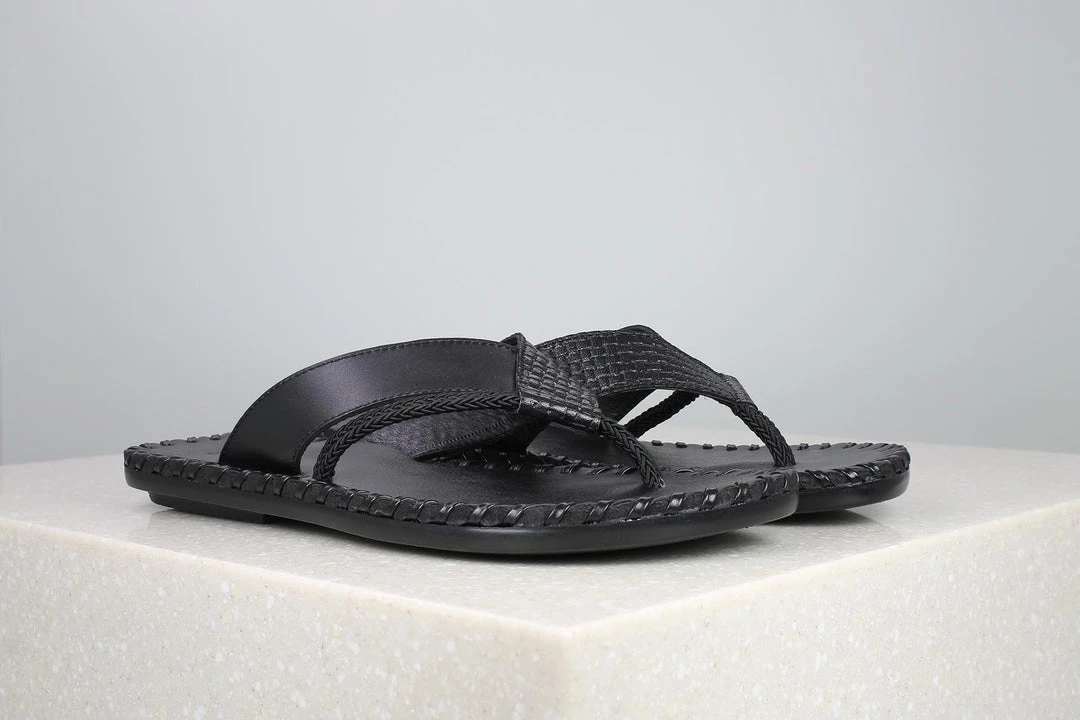 PRIVO By Inc5 EMBOSSED ROPE THONG-BLACK 3 PRIVO By Inc5 EMBOSSED ROPE THONG-BLACK