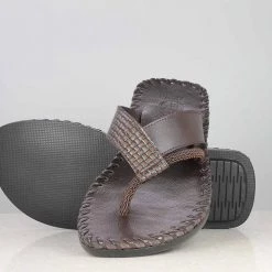 PRIVO By Inc5 MEN EMBOSSED ROPE THONG-BROWN