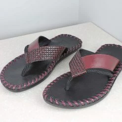 PRIVO By Inc5 EMBOSSED ROPE THONG-MAROON