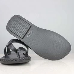 PRIVO By Inc5 EMBOSSED STRAP TOE THONG-BLACK MEN