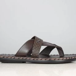 PRIVO By Inc5 EMBOSSED STRAP TOE THONG-BROWN