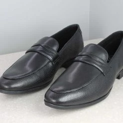 PRIVO By Inc5 MEN PIN EMBOSS FORMAL SLIPON-BLACK