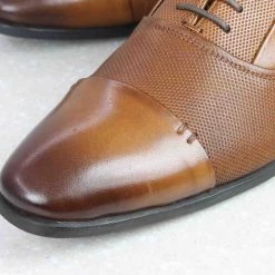 PRIVO By Inc5 SHOW STICH EMBOSSED OXFORD-TAN MEN