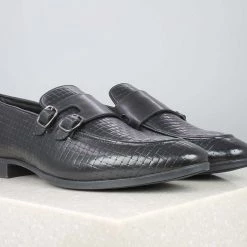 PRIVO By Inc5 INTERLACE EMBOSS DOUBLE MONK-BLACK MEN