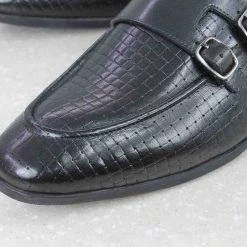 PRIVO By Inc5 INTERLACE EMBOSS DOUBLE MONK-BLACK MEN