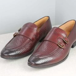 PRIVO By Inc5 INTERLACE EMBOSS DOUBLE MONK-CHERRY