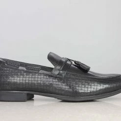 PRIVO By Inc5 INTERLACE EMBOSS TASSEL SLIPON-BLACK