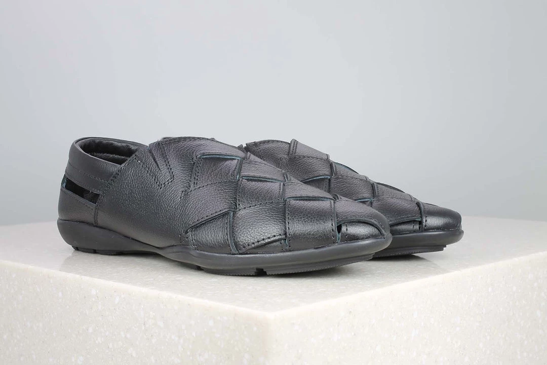 PRIVO By Inc5 WOVEN STRAP SANDAL - BLACK 3 PRIVO By Inc5 WOVEN STRAP SANDAL - BLACK