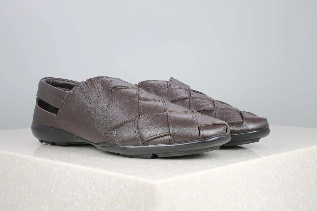 PRIVO By Inc5 WOVEN STRAP SANDAL - BROWN MEN 3 PRIVO By Inc5 WOVEN STRAP SANDAL - BROWN MEN