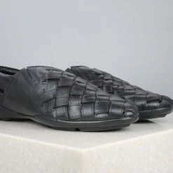 PRIVO By Inc5 WOVEN MILLED SANDAL - BLACK