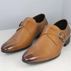 PRIVO By Inc5 MEN EMBOSS MONK - TAN 9 PRIVO By Inc5 MEN EMBOSS MONK - TAN