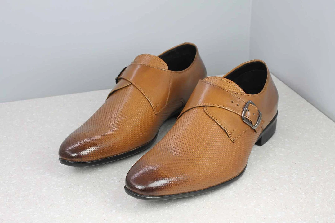 PRIVO By Inc5 MEN EMBOSS MONK - TAN 5 PRIVO By Inc5 MEN EMBOSS MONK - TAN