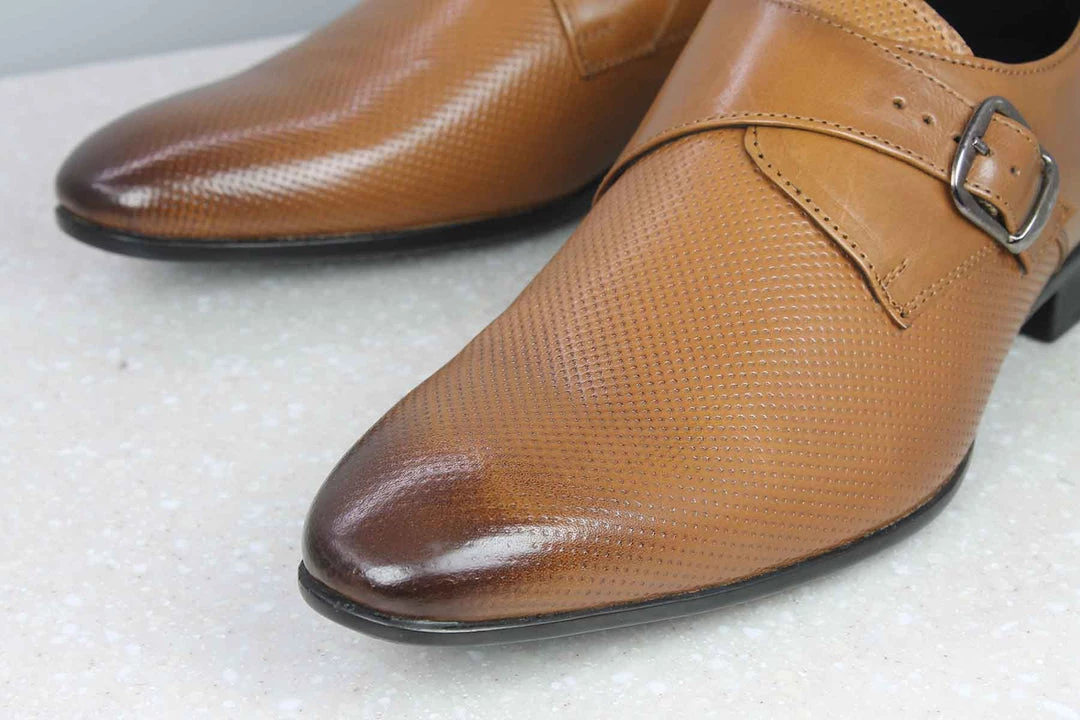 PRIVO By Inc5 MEN EMBOSS MONK - TAN 6 PRIVO By Inc5 MEN EMBOSS MONK - TAN