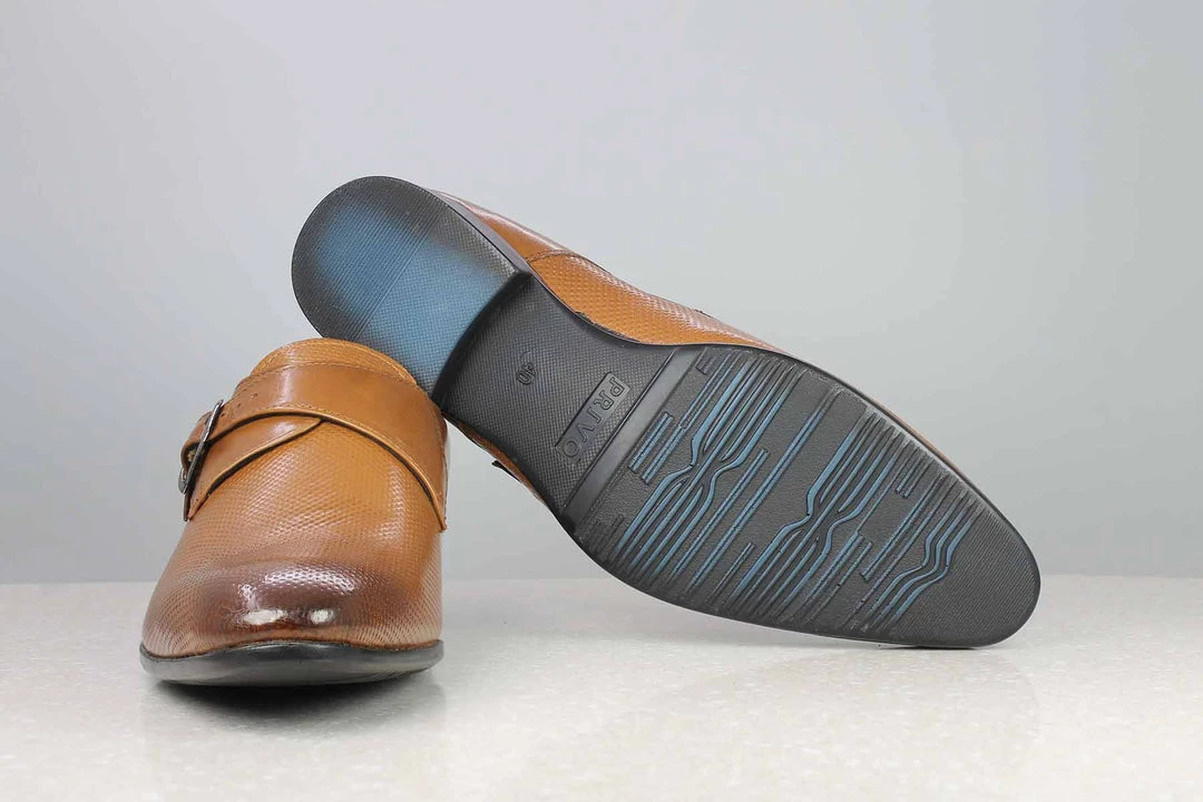 PRIVO By Inc5 MEN EMBOSS MONK - TAN 7 PRIVO By Inc5 MEN EMBOSS MONK - TAN