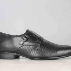 PRIVO By Inc5 MEN EMBOSS DOUBLE MONK - BLACK