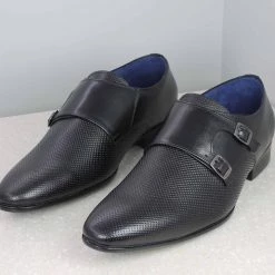 PRIVO By Inc5 MEN EMBOSS DOUBLE MONK - BLACK