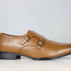 PRIVO By Inc5 EMBOSS DOUBLE MONK - TAN MEN