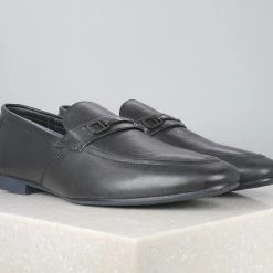 PRIVO By Inc5 NATURAL GRAIN SLIPPON-BLACK