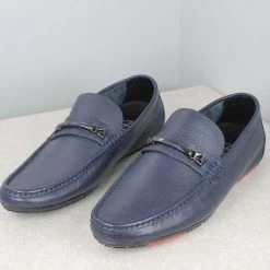 PRIVO By Inc5 MEN MILLED TRIM MOCCASIN - N.BLUE 9 PRIVO By Inc5 MEN MILLED TRIM MOCCASIN - N.BLUE