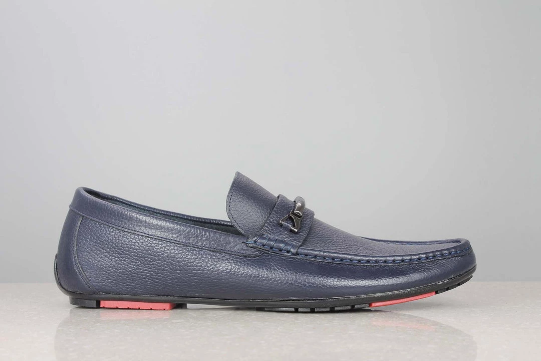 PRIVO By Inc5 MEN MILLED TRIM MOCCASIN - N.BLUE 6 PRIVO By Inc5 MEN MILLED TRIM MOCCASIN - N.BLUE