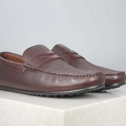 PRIVO By Inc5 EMBOSS VAMP MOCCASIN-BORDO MEN