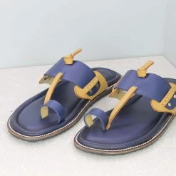 PRIVO By Inc5 MEN STRAPI CASUAL SLIPPER-BLUE/TAN