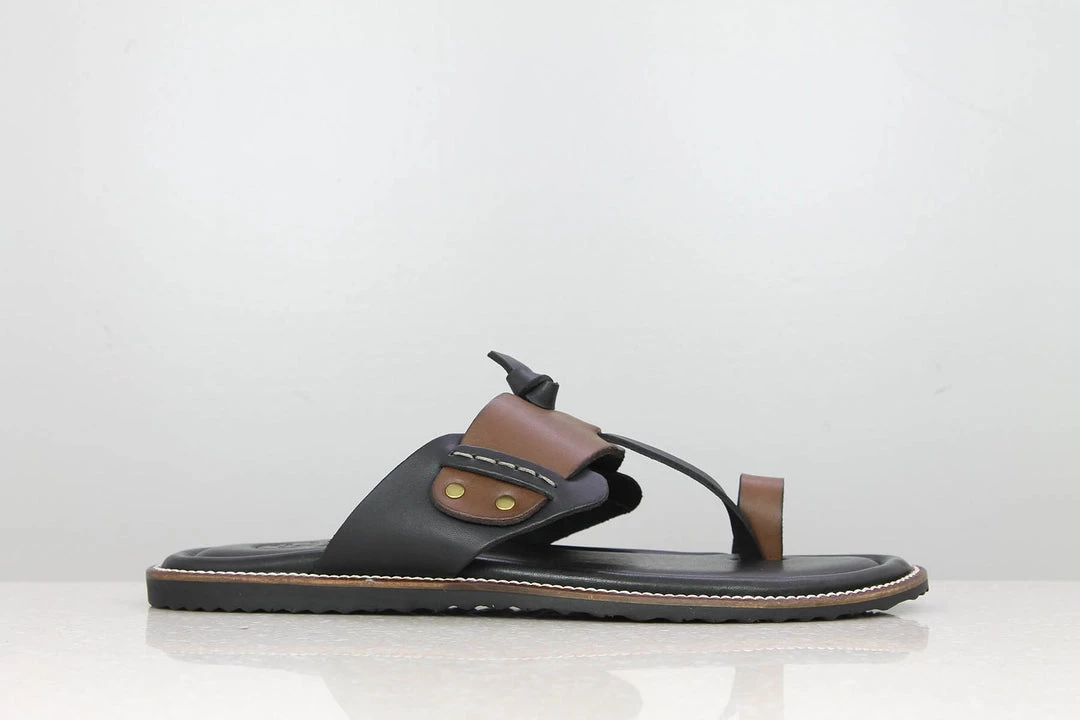 PRIVO By Inc5 STRAPI CASUAL SLIPPER-BROWN/BLACK 4 PRIVO By Inc5 STRAPI CASUAL SLIPPER-BROWN/BLACK