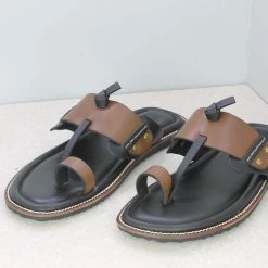 PRIVO By Inc5 STRAPI CASUAL SLIPPER-BROWN/BLACK 10 PRIVO By Inc5 STRAPI CASUAL SLIPPER-BROWN/BLACK