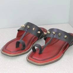 PRIVO By Inc5 MEN FRONT BUCKLE THONG-BLACK/RED 10 PRIVO By Inc5 MEN FRONT BUCKLE THONG-BLACK/RED