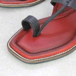 PRIVO By Inc5 MEN FRONT BUCKLE THONG-BLACK/RED 11 PRIVO By Inc5 MEN FRONT BUCKLE THONG-BLACK/RED