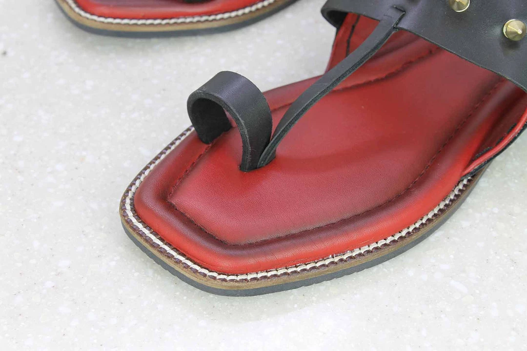 PRIVO By Inc5 MEN FRONT BUCKLE THONG-BLACK/RED 7 PRIVO By Inc5 MEN FRONT BUCKLE THONG-BLACK/RED