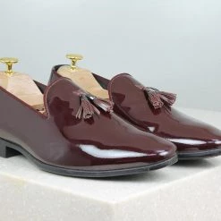 PRIVO By Inc5 PATENT PARTY SLIPPON - CHERRY MEN
