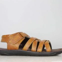 PRIVO By Inc5 TRI-BAND VELCRO SANDAL-BROWN MEN