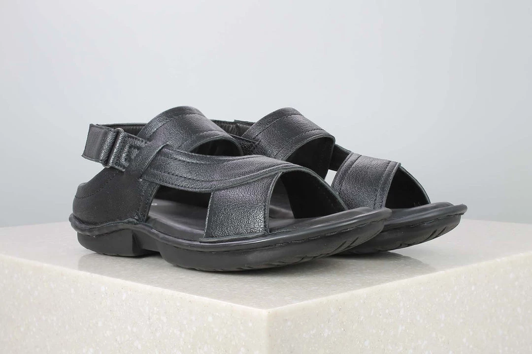 PRIVO By Inc5 MEN TRI-BAND VELCRO SANDAL-BLACK 3 PRIVO By Inc5 MEN TRI-BAND VELCRO SANDAL-BLACK