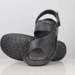 PRIVO By Inc5 MEN TRI-BAND VELCRO SANDAL-BLACK 11 PRIVO By Inc5 MEN TRI-BAND VELCRO SANDAL-BLACK