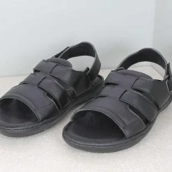 PRIVO By Inc5 CASUAL LEATHER SANDAL-BLACK MEN