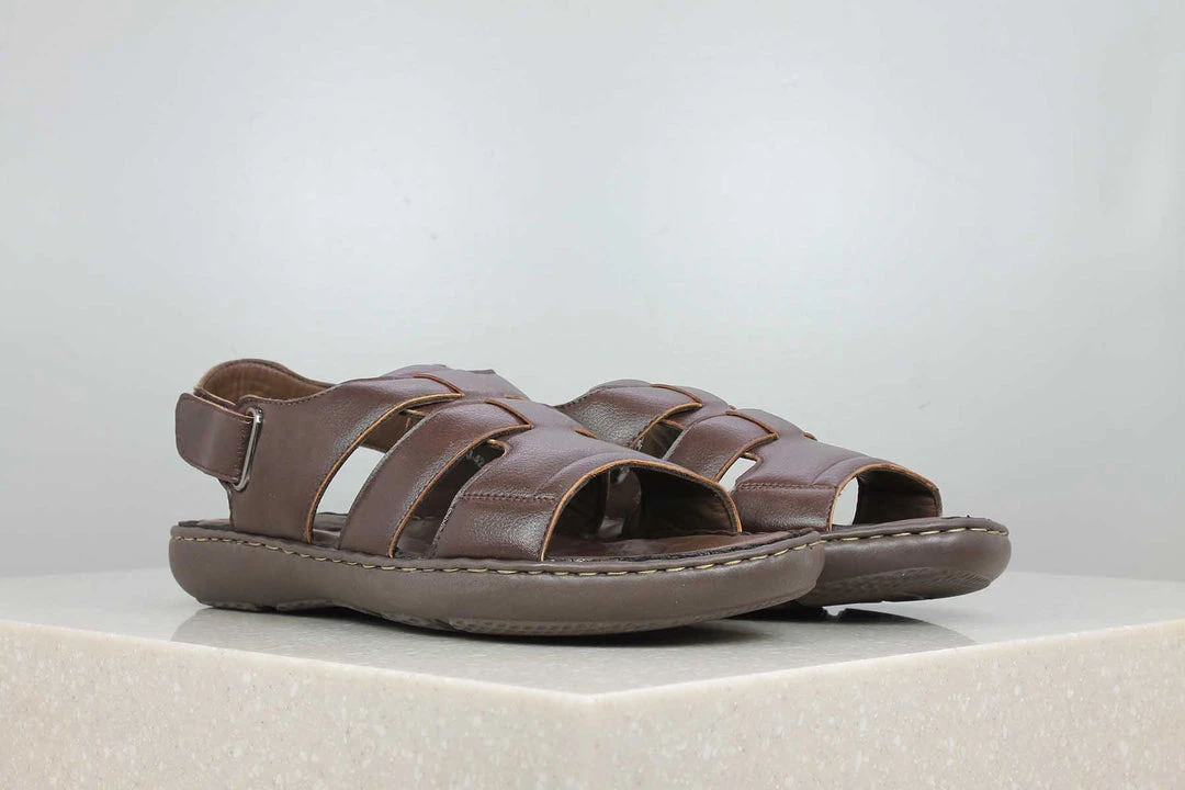 PRIVO By Inc5 CASUAL LEATHER SANDAL-BROWN 3 PRIVO By Inc5 CASUAL LEATHER SANDAL-BROWN