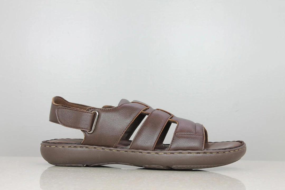 PRIVO By Inc5 CASUAL LEATHER SANDAL-BROWN 4 PRIVO By Inc5 CASUAL LEATHER SANDAL-BROWN