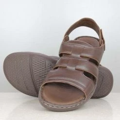 PRIVO By Inc5 CASUAL LEATHER SANDAL-BROWN 9 PRIVO By Inc5 CASUAL LEATHER SANDAL-BROWN