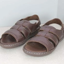 PRIVO By Inc5 CASUAL LEATHER SANDAL-BROWN 10 PRIVO By Inc5 CASUAL LEATHER SANDAL-BROWN